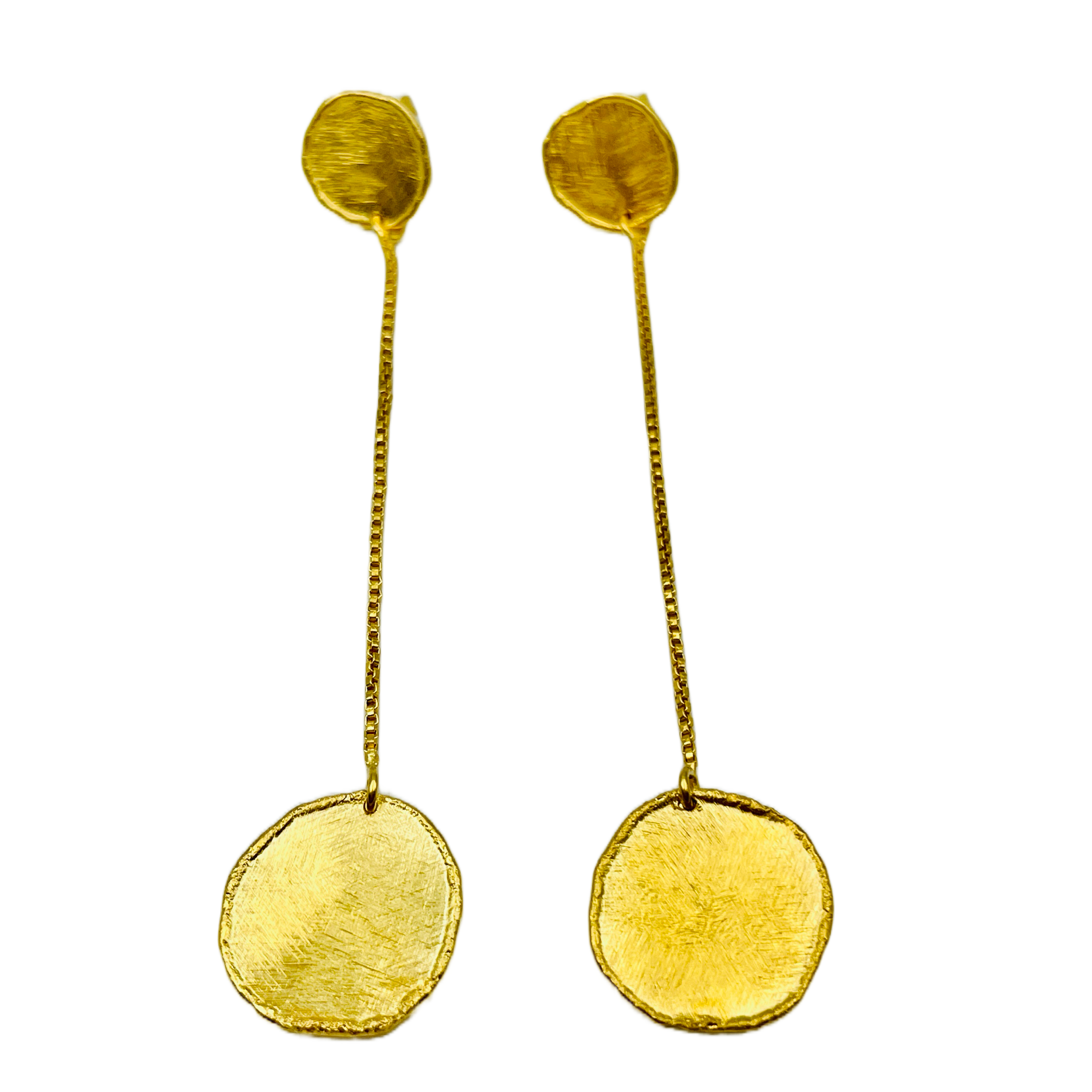 Gold Disc Earrings