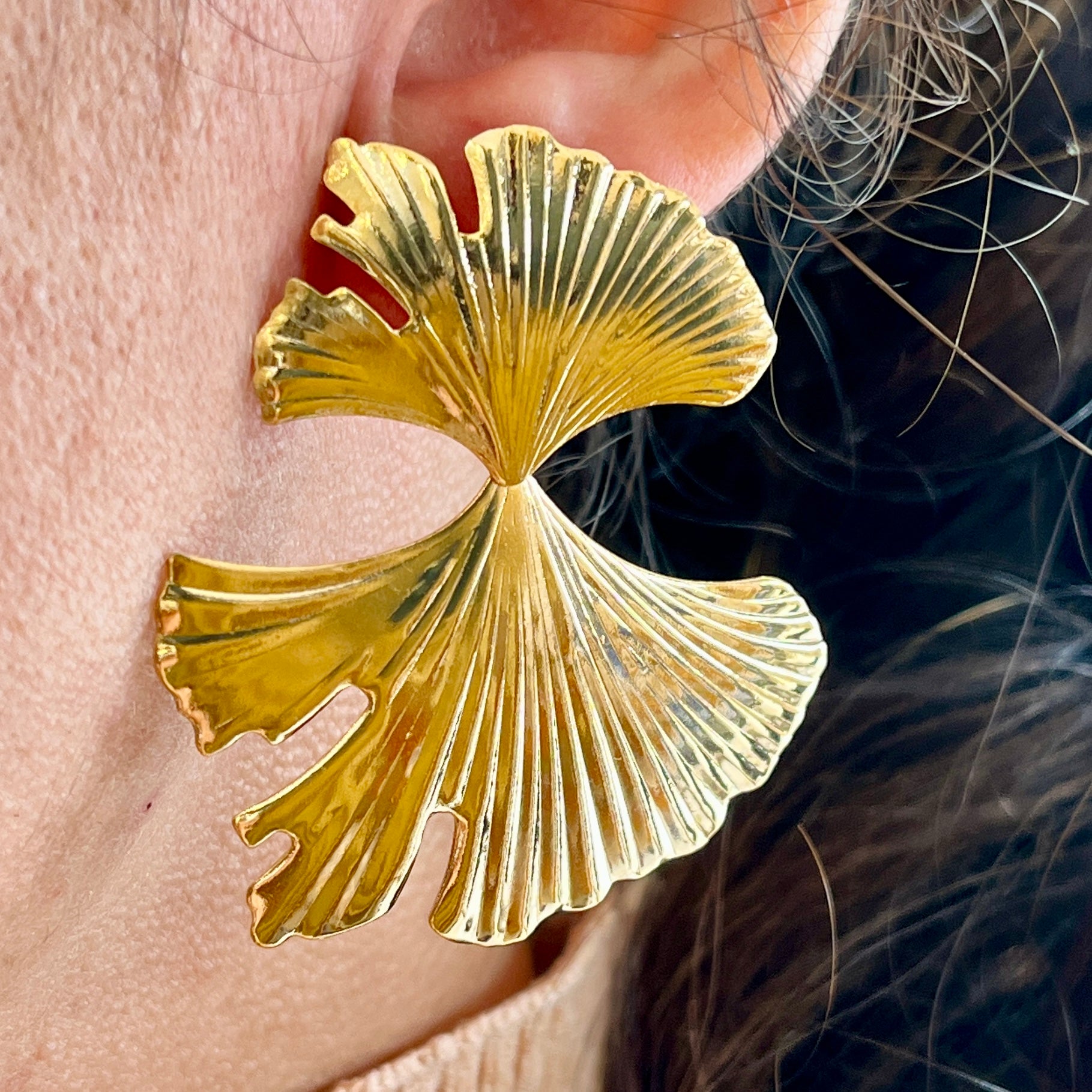 Ginkgo Leaf Earrings