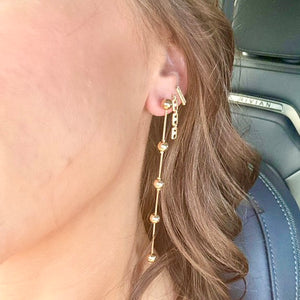 Gold Ball Earrings (AS SEEN ON GOLDEN BACHELORETTE, JOAN VASSOS) 🌹