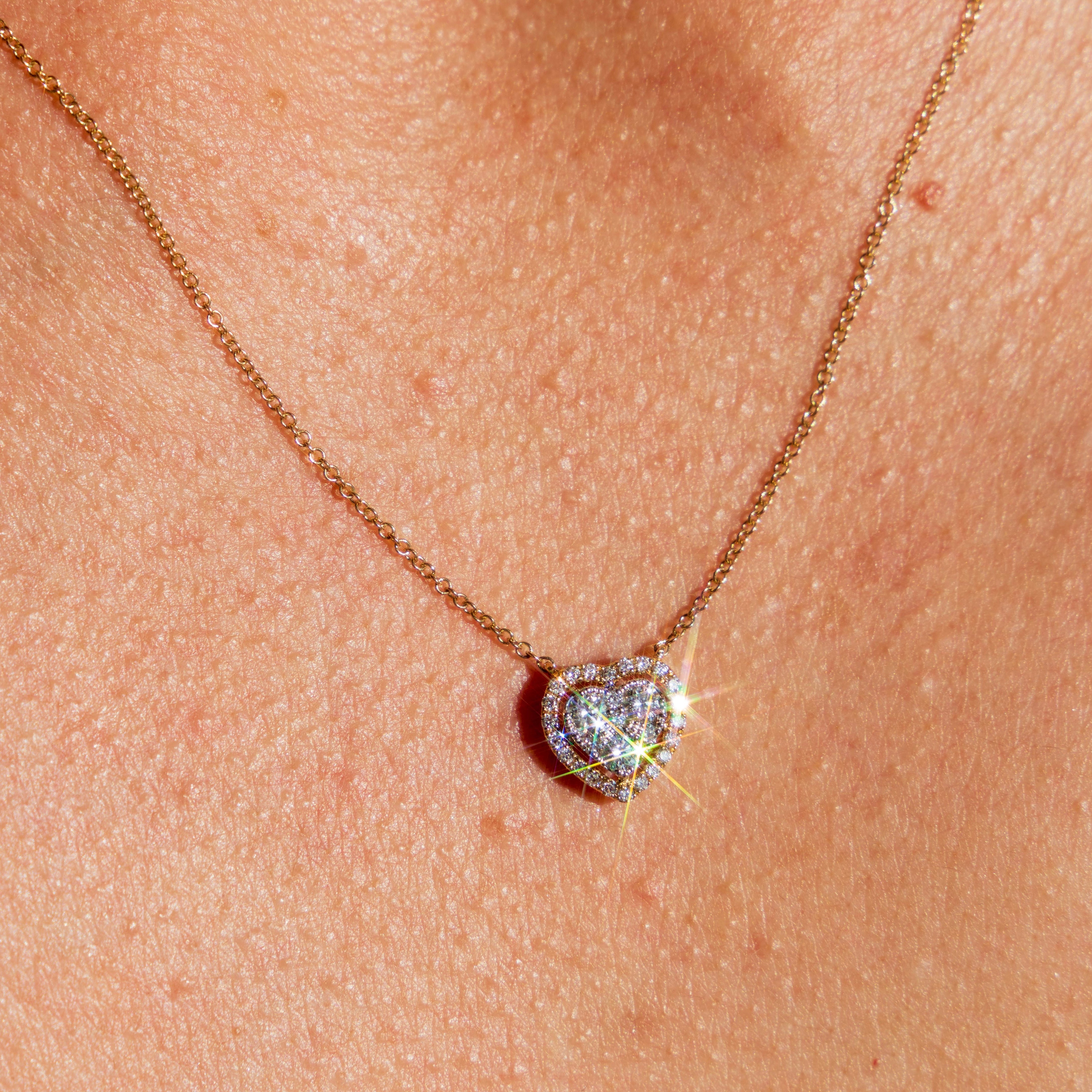 14k Diamond Heart Necklace