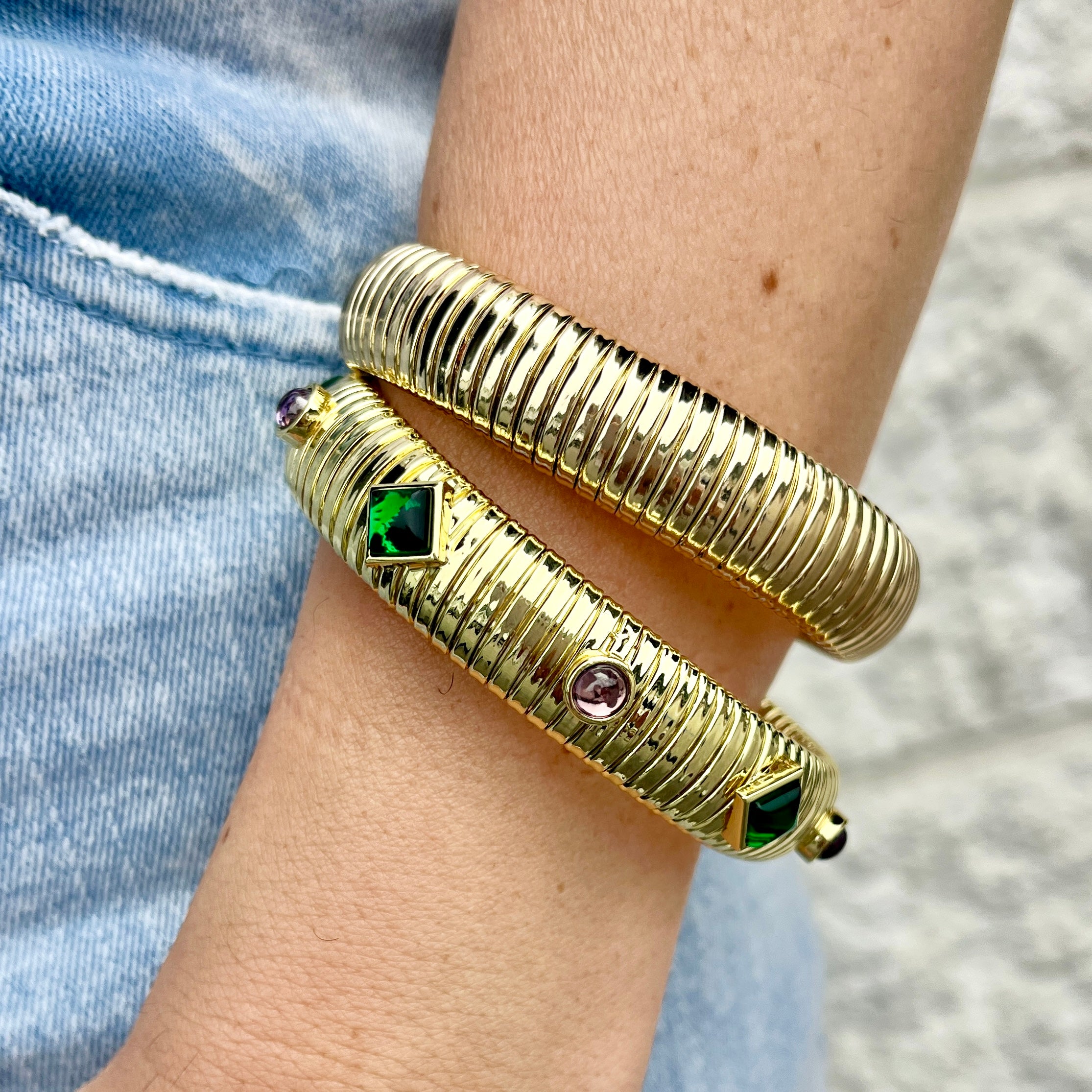 Gold Roll On Bangle