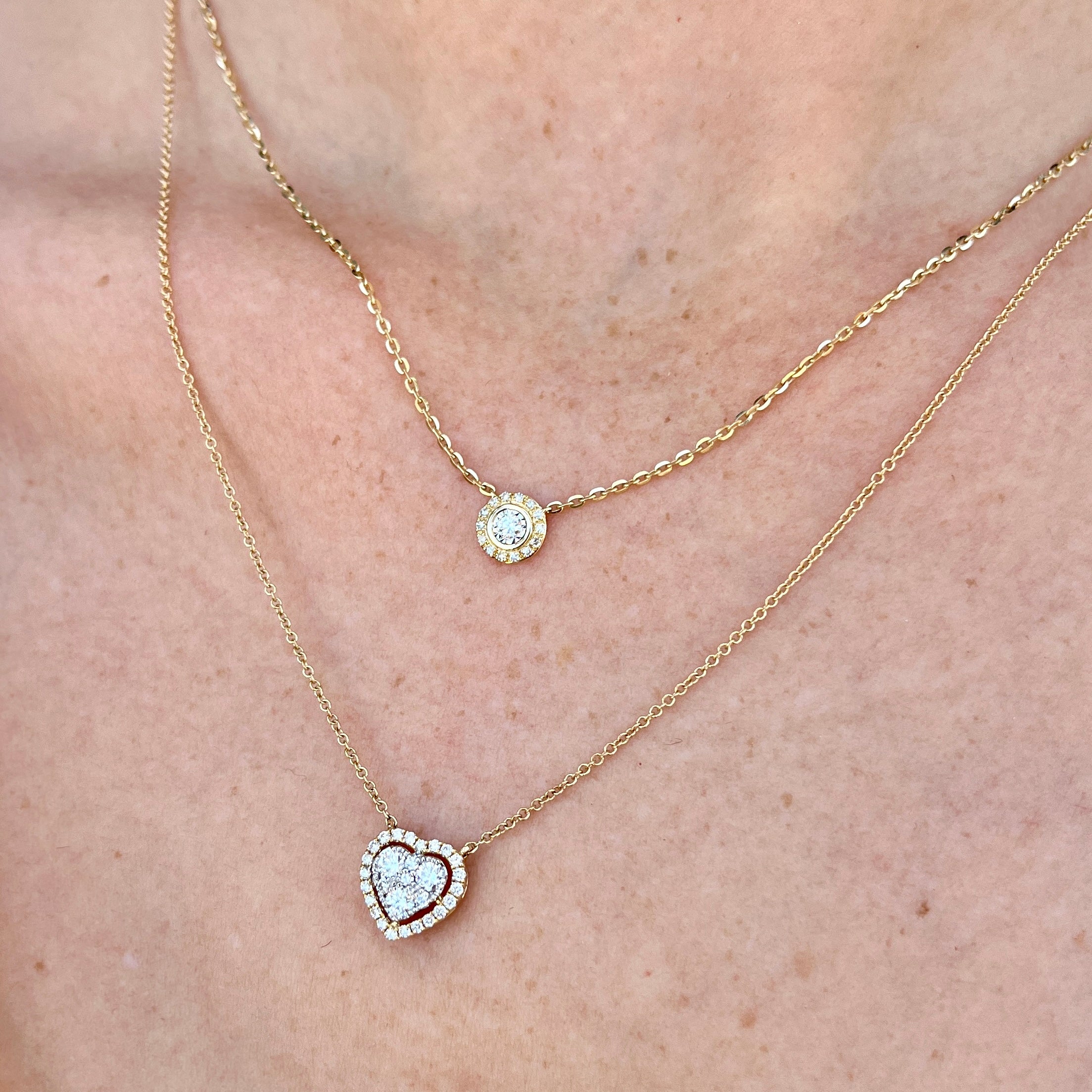 14k Diamond Heart Necklace