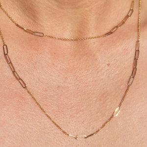 14k Gold Link Necklace (36inch)