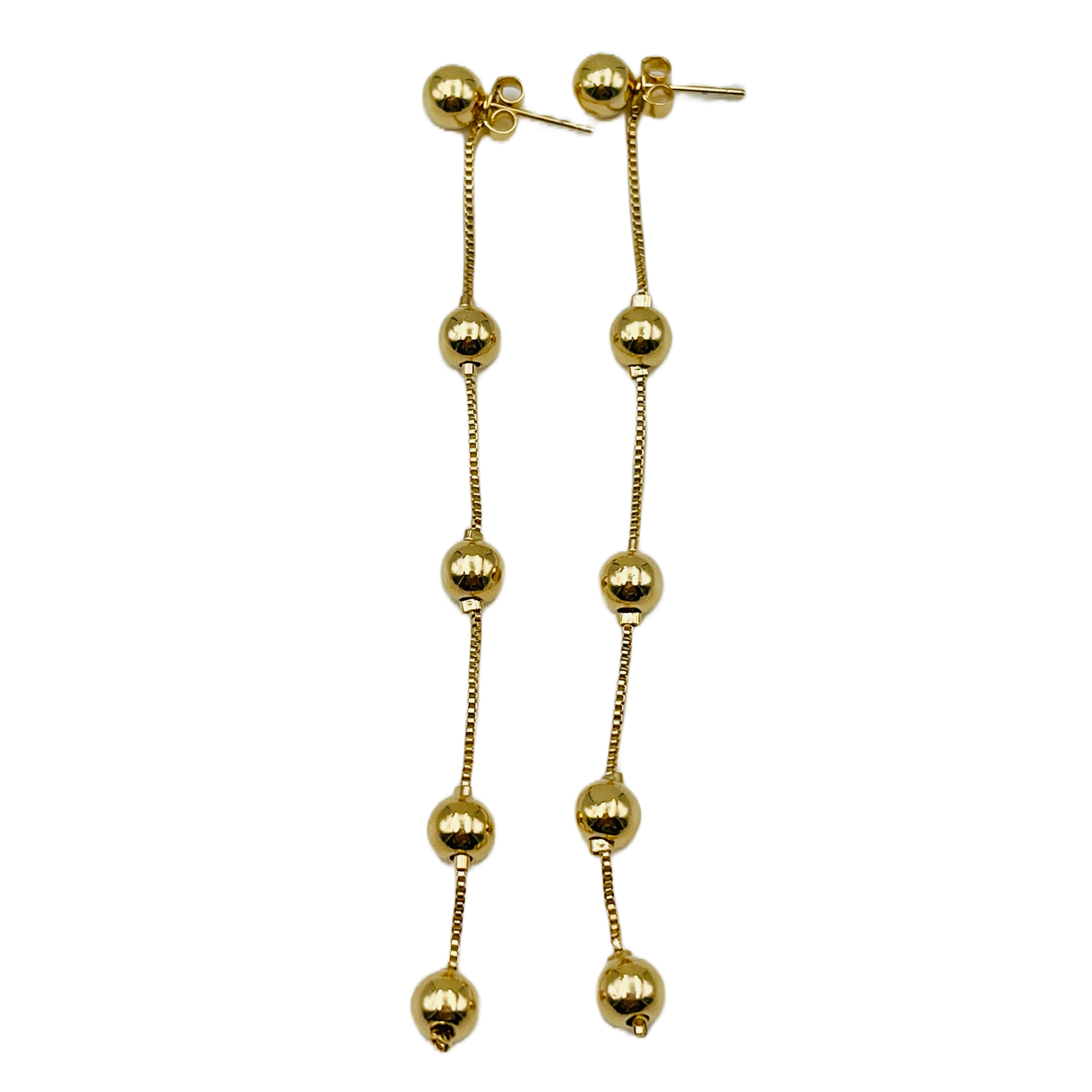 Gold Ball Earrings (AS SEEN ON GOLDEN BACHELORETTE, JOAN VASSOS) 🌹