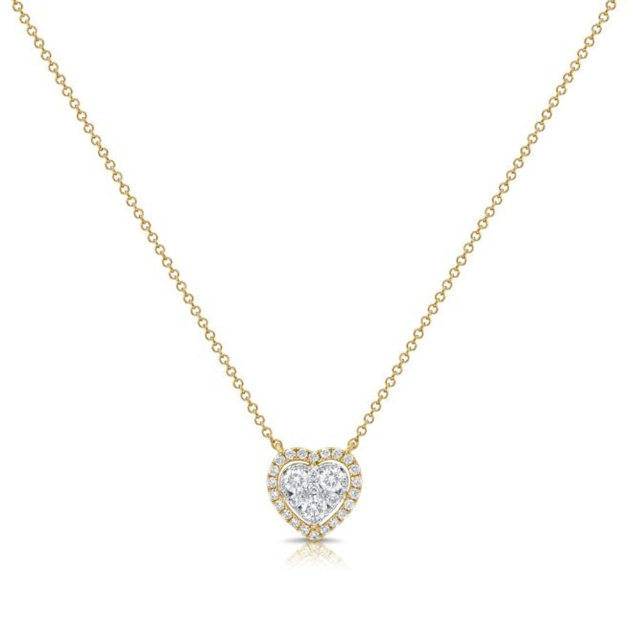 14k Diamond Heart Necklace