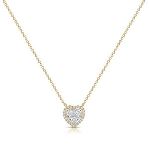 14k Diamond Heart Necklace